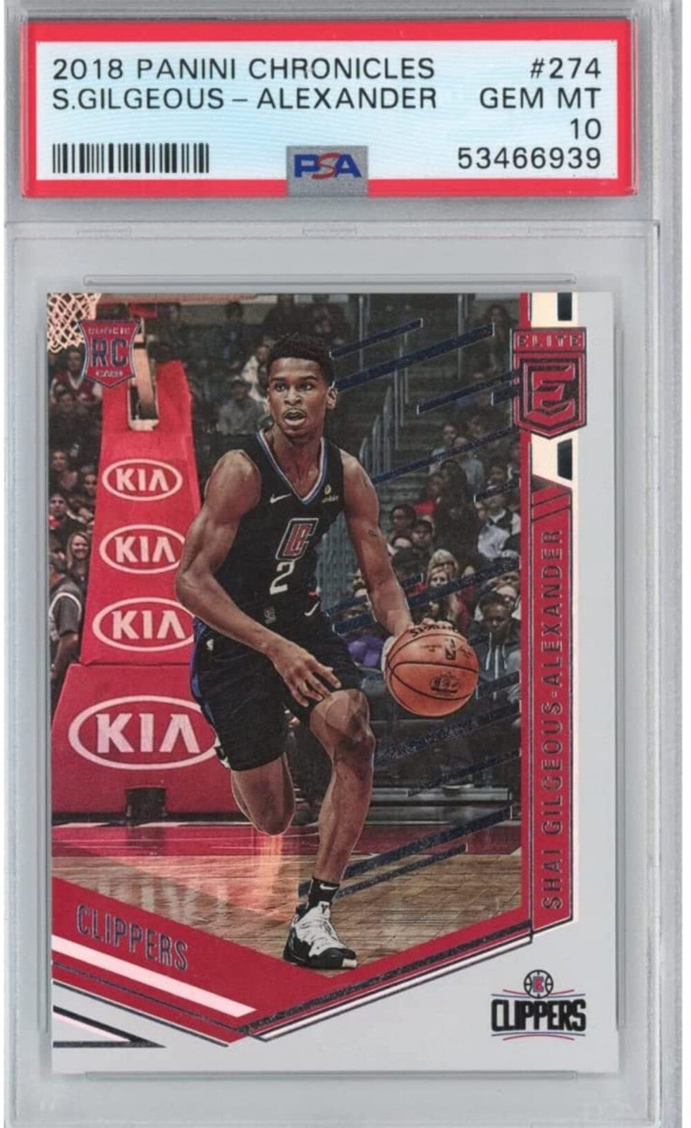 Graded 2018-19 Panini Chronicles Shai Gilgeous-Alexander #274 Rookie RC Basketba