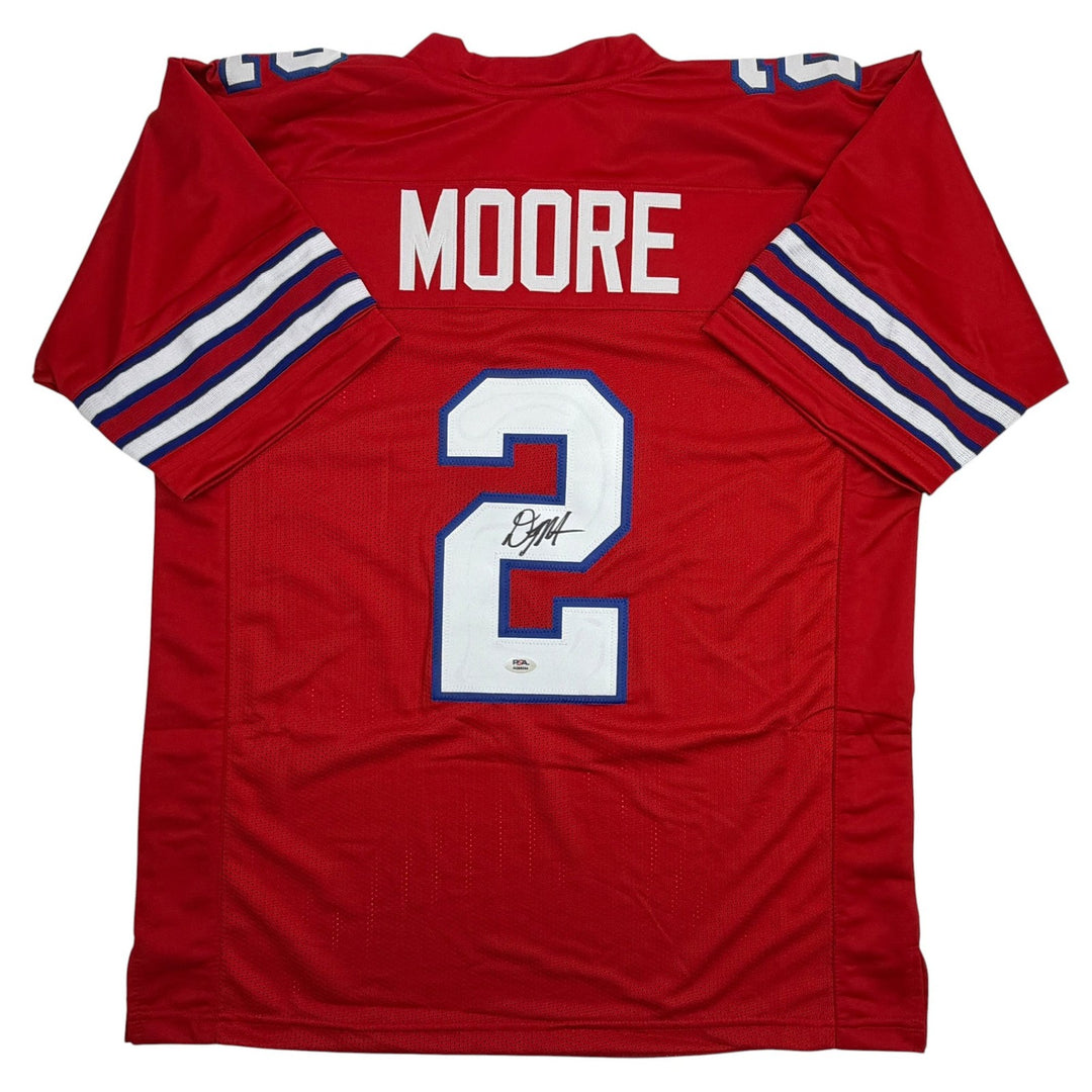Autographed/Signed DJ D.J. Moore Buffalo Red Football Jersey PSA/DNA COA