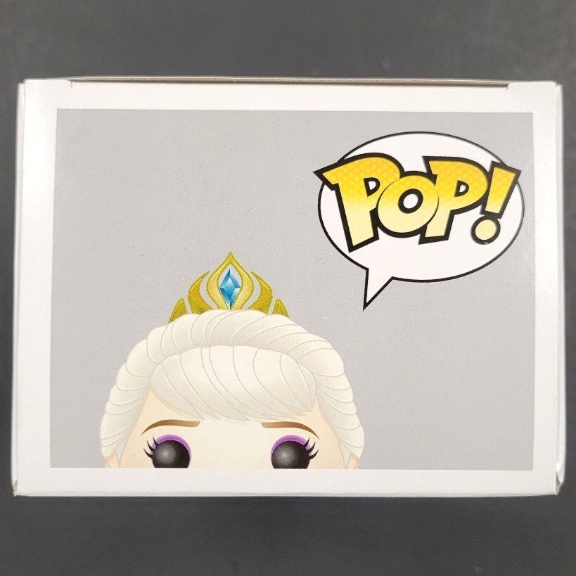 Idina Menzel signed Disney Frozen Coronation Elsa Funko Pop PSA/DNA Witness COA