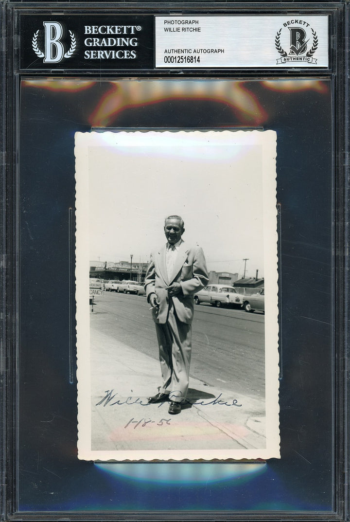 Willie Ritchie Signed 3.5x5.5 Photo Lightweight Champion Vintage 1953 Beckett