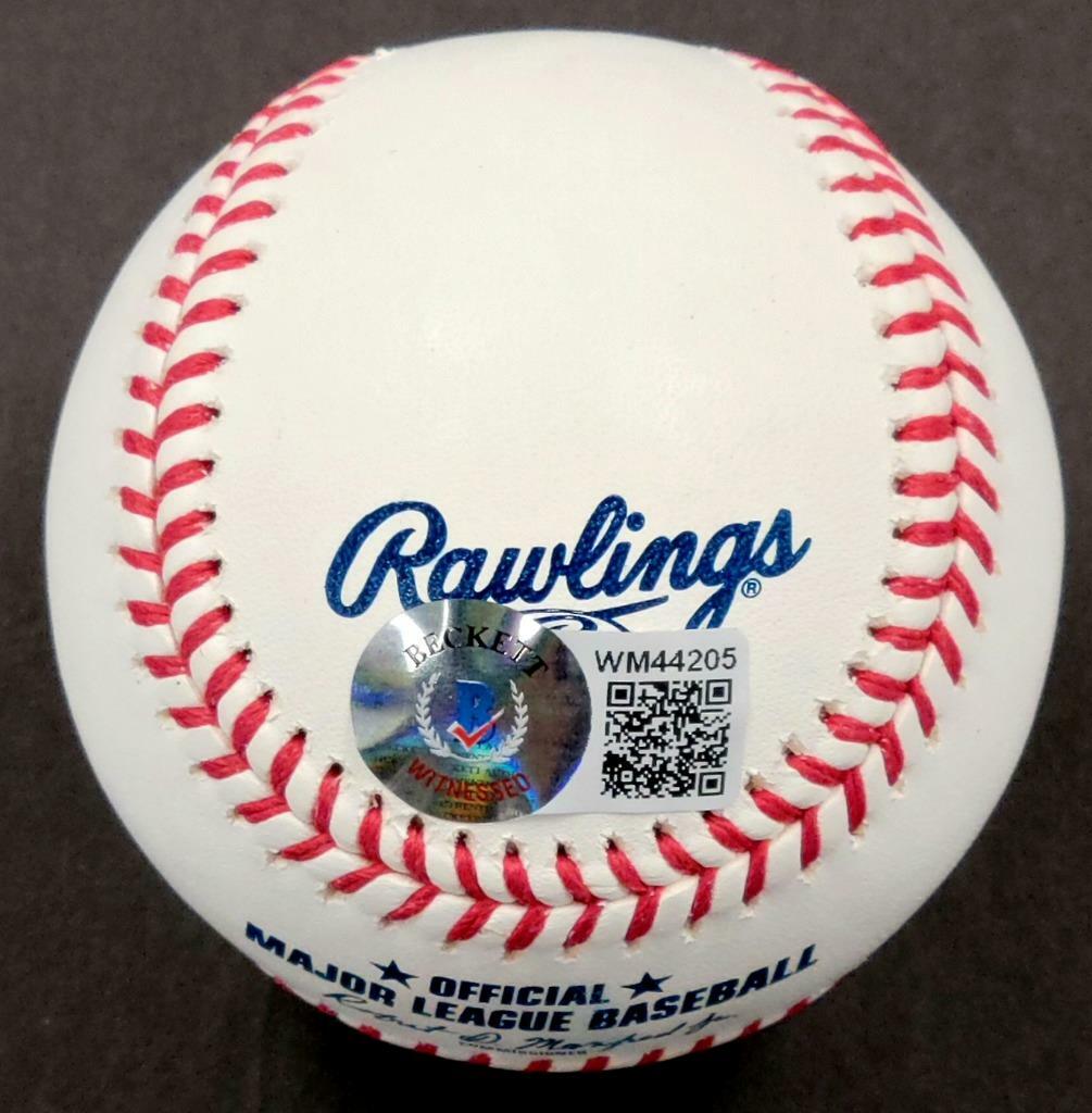 Michael McGreevy signed Rawlings OML Baseball Cardinals ~ Beckett BAS Witness