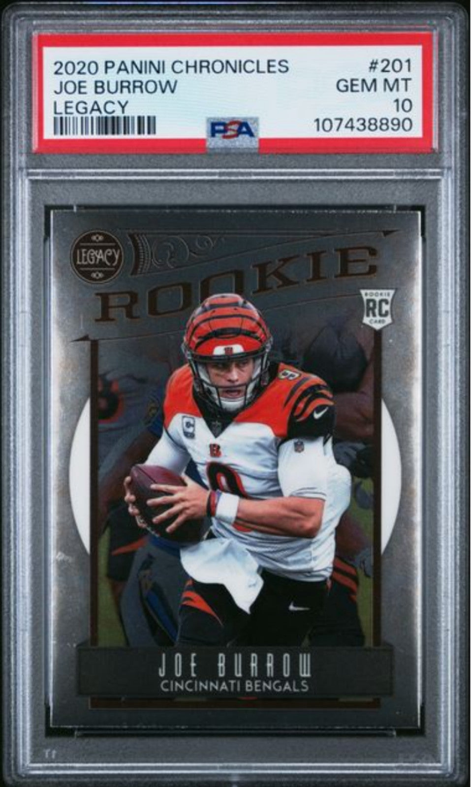 Graded 2020 Panini Chronicles Joe Burrow #201 Legacy Rookie RC Card PSA 10 Mint