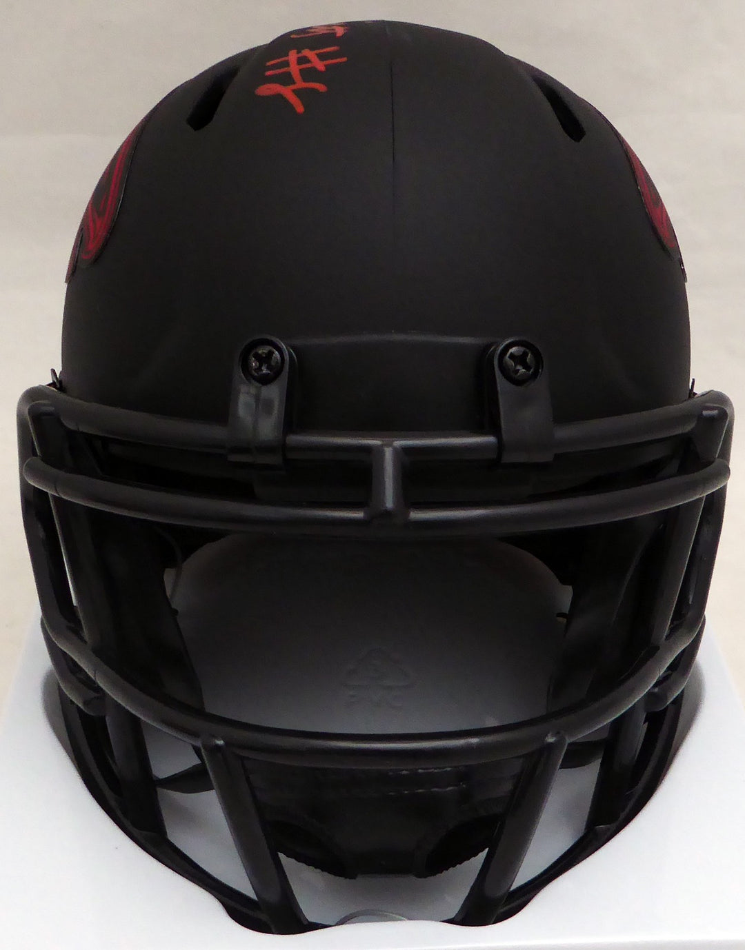 Kyle Pitts Signed Falcons Eclipse Black Speed Mini Helmet Beckett #WL88312