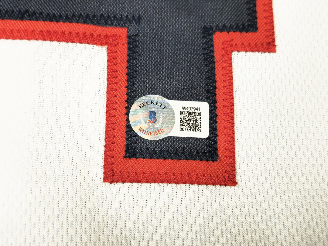 Corbin Bernsen Auto Signed White Jersey Major League Roger Dorn Beckett Witness