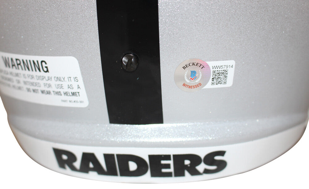 Davante Adams Autographed Las Vegas Raiders F/S Speed Helmet Beckett 36487