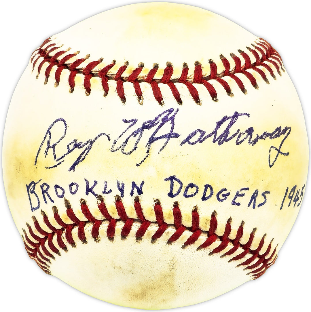 Ray Hathaway Signed NL Baseball Brooklyn Dodgers "1945" Beckett #BM17849