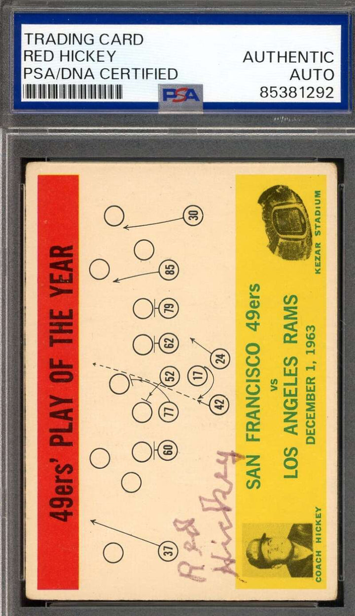 Red Hickey PSA DNA Vintage Signed 1964 Philadelphis Gum Rare Autograph