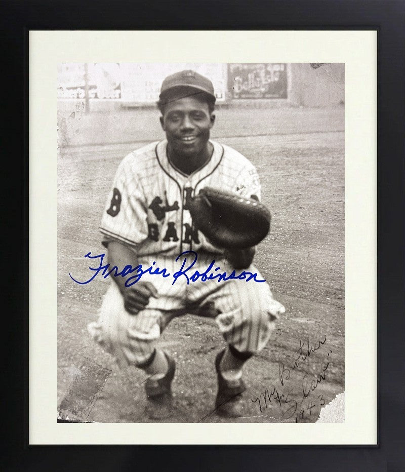 Frazier Robinson signed Baltimore EliteGiants Negro League 8x10 Photo Framed-COA