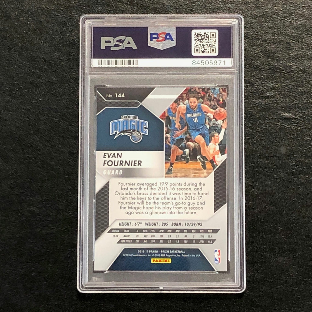 2016-17 Panini Prizm #144 Evan Fournier Signed Card AUTO PSA Slabbed Magic