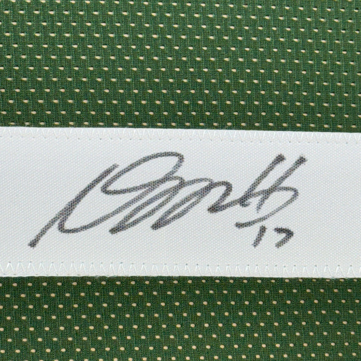 FRAMED Signed DAVANTE ADAMS 35x39 Green Bay Green Jersey JSA COA