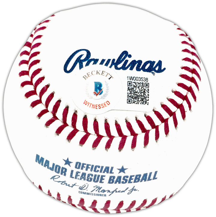 Matt McLain Signed Official MLB Baseball Reds "1st MLB HR 5/23/23" Beckett Wit