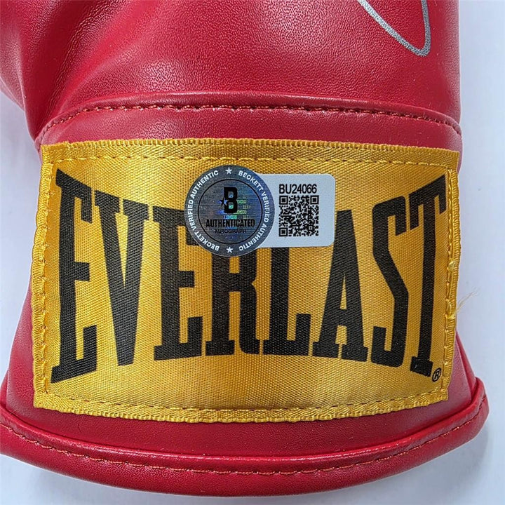 Oscar De La Hoya signed "92 Gold" Small Everlast Boxing Glove auto Beckett BAS