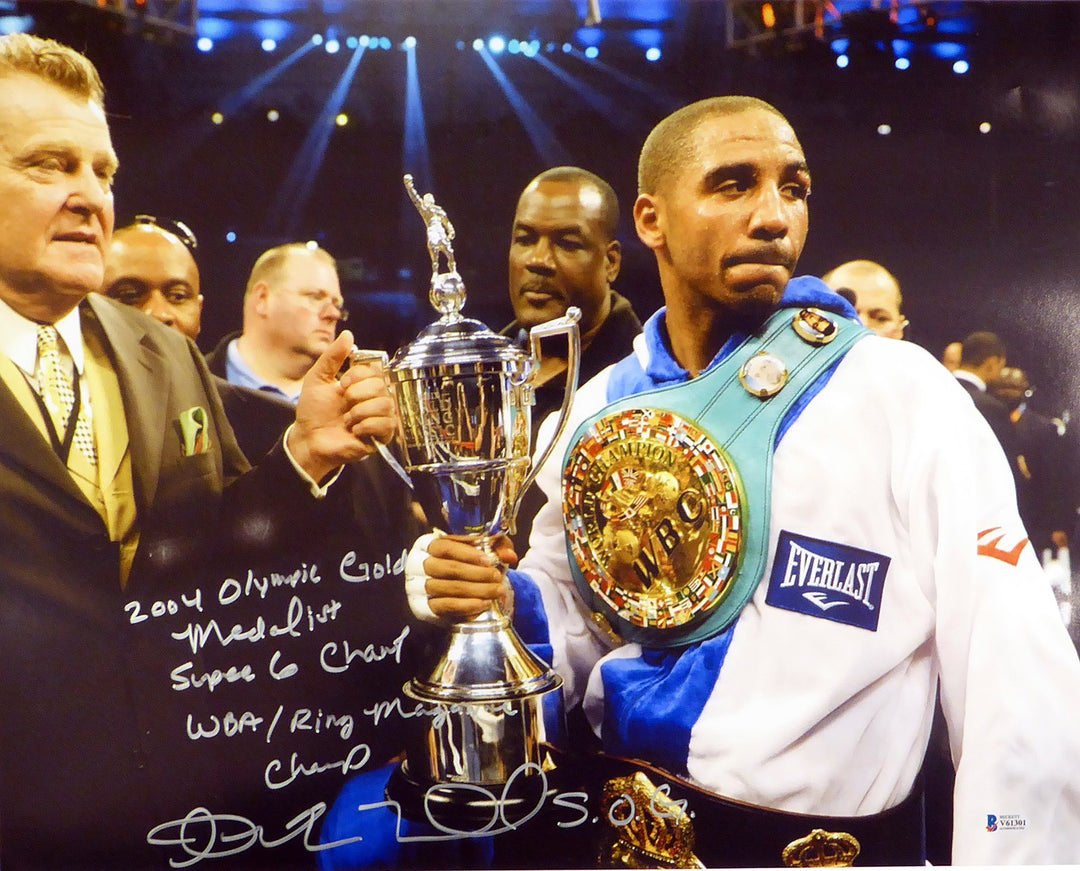 Andre Ward Auto Signed 16x20 Photo 2004 Olympic Gold Medalist Beckett