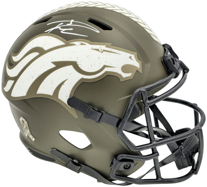 Russell Wilson Auto Broncos Camo Salute to Service Full Size Rep Helmet Fanatics