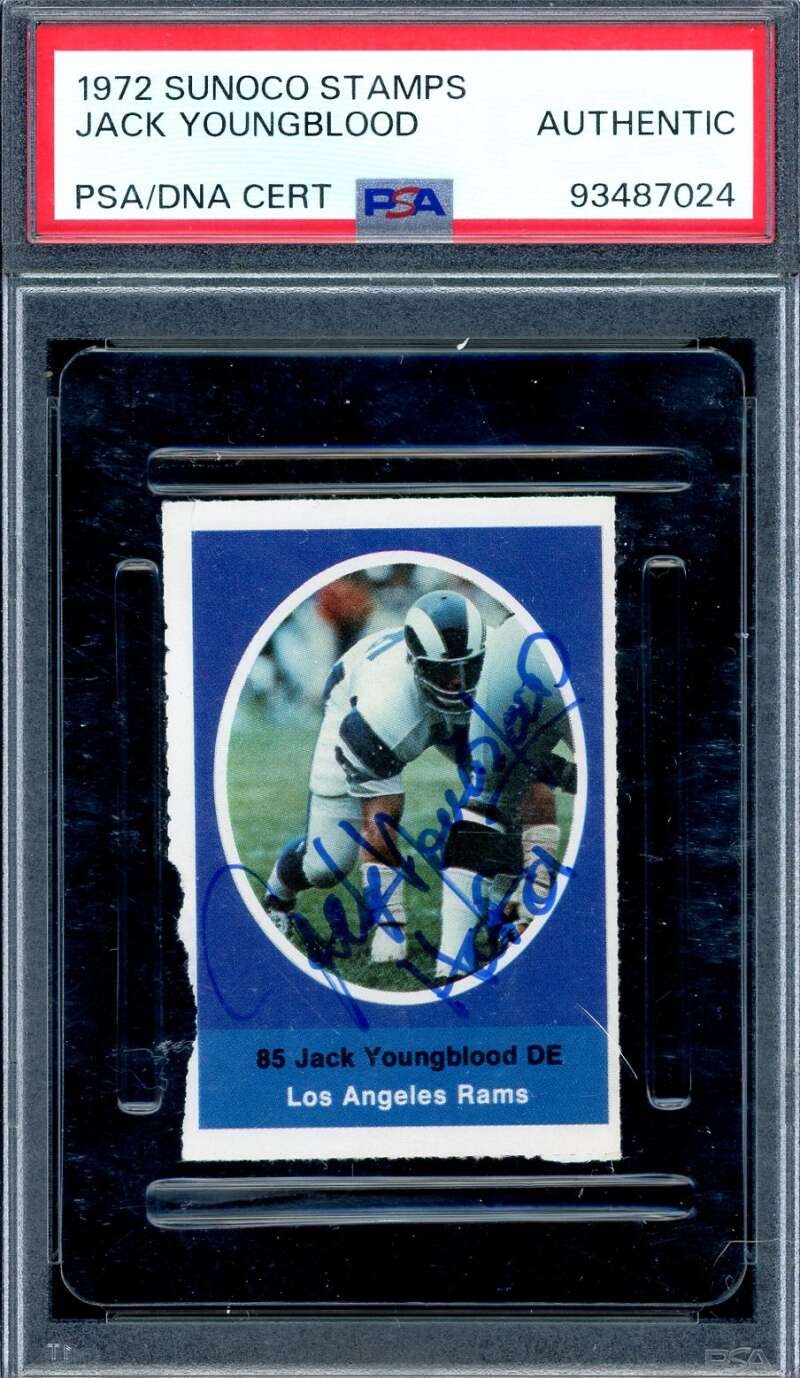 Jack Youngblood PSA DNA Signed 1972 Sunoco Stamps Rookie Autograph