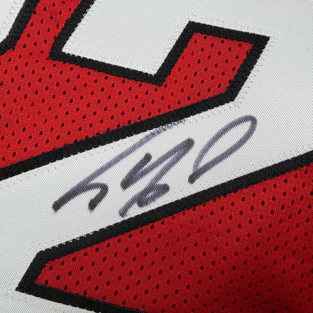 Autographed/Signed SHAQUILLE SHAQ O'NEAL Miami Red Jersey JSA COA