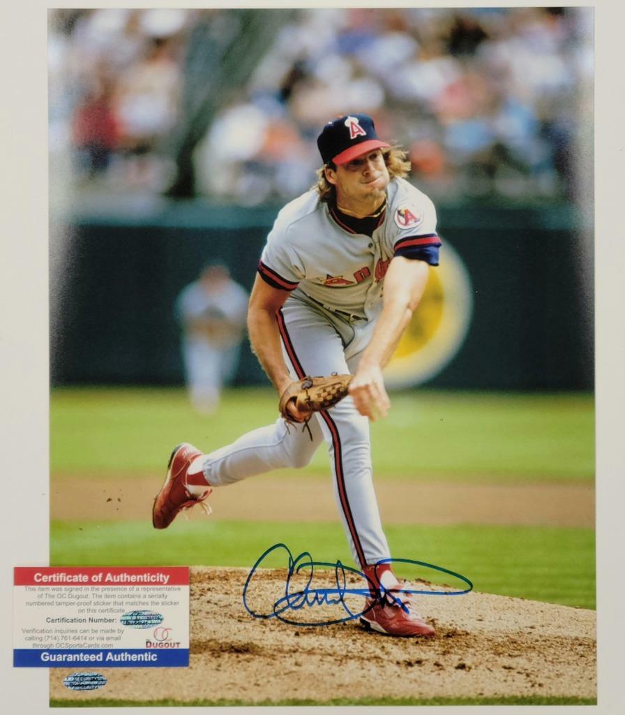 Chuck Finley signed 11x14 photo #2 California Angels autograph ~ OC Holo