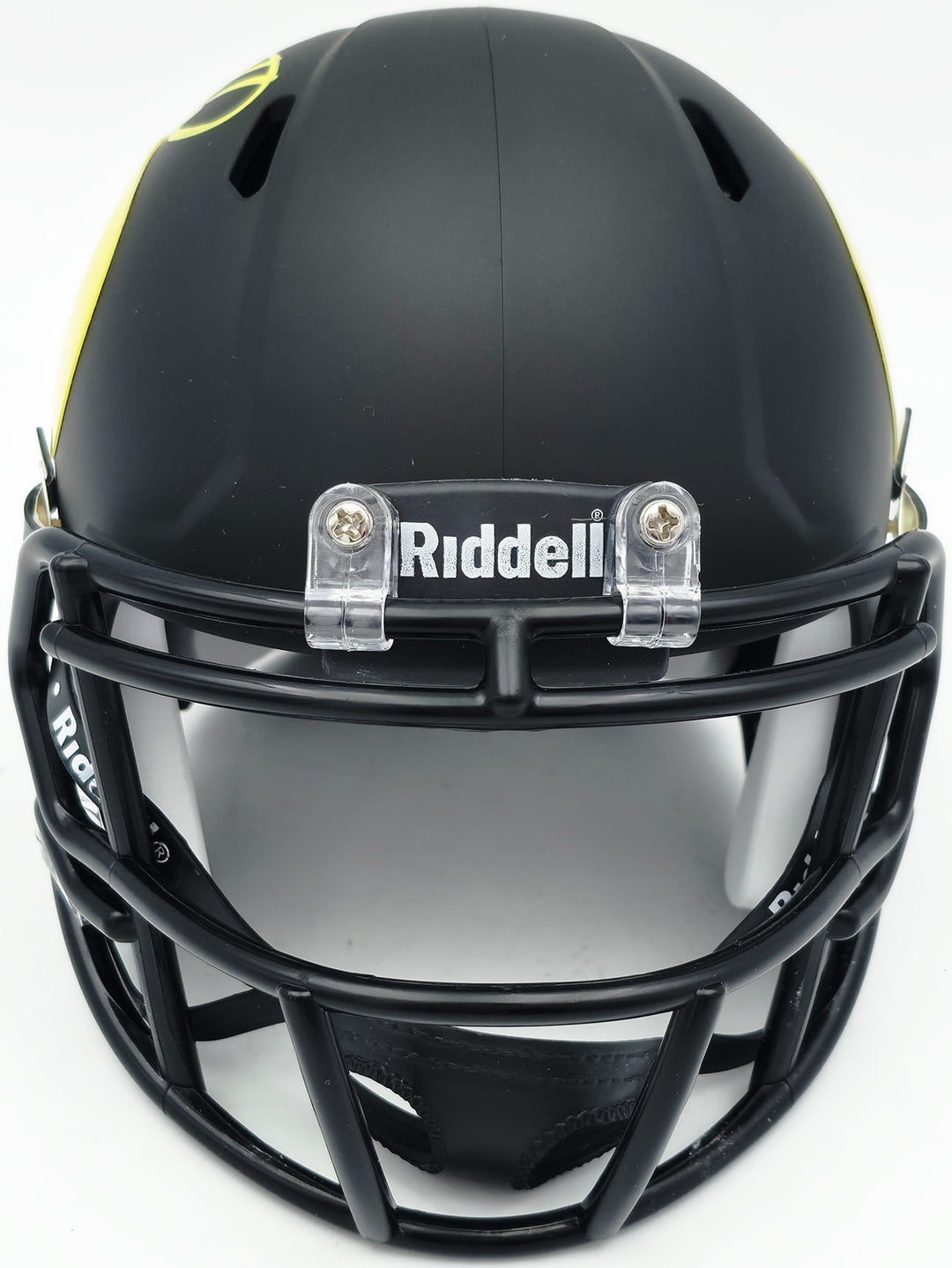 Tez Johnson Signed Oregon Ducks Matte Black Speed Mini Helmet JSA Witness
