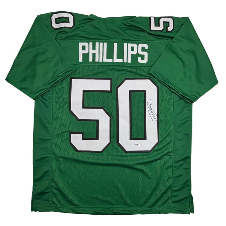 Autographed/Signed Jaelan Phillips Philadelphia Kelly Green Jersey PSA/DNA COA