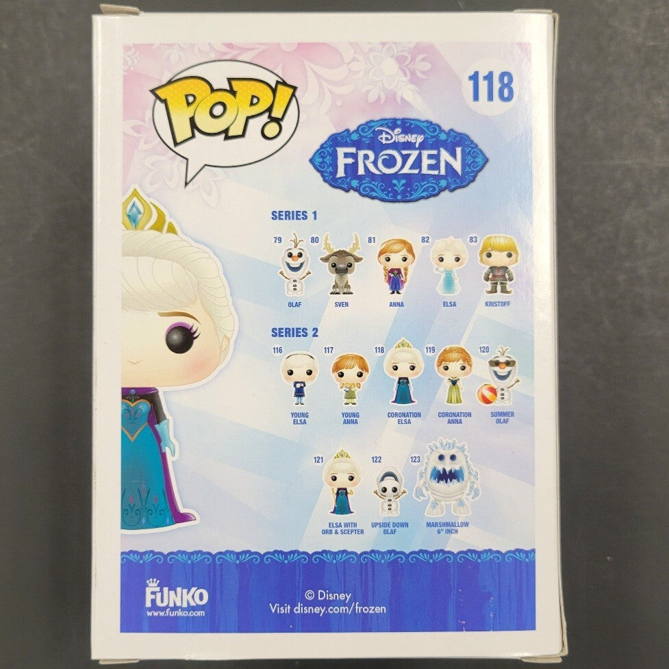 Idina Menzel signed Disney Frozen Coronation Elsa Funko Pop PSA/DNA Witness COA