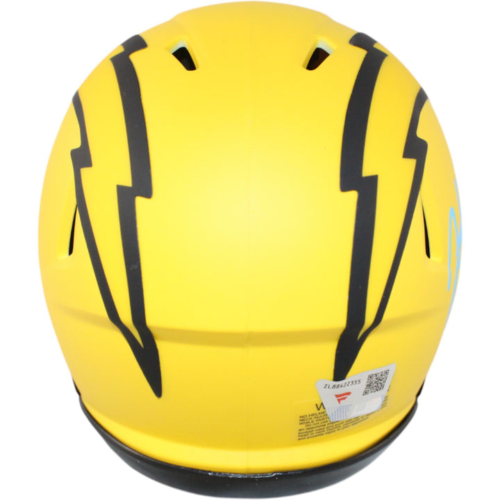 Justin Herbert Autographed Los Angeles Chargers Rave Mini Helmet Fanatics 51428