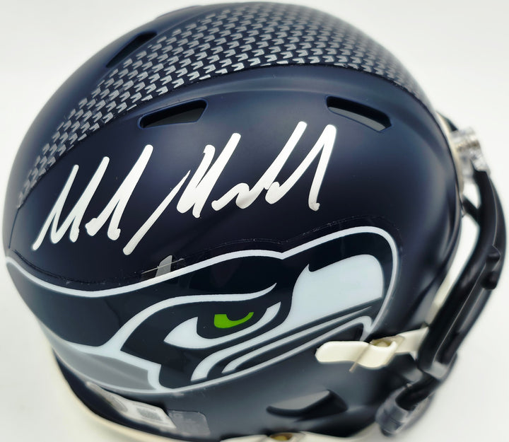 Mike Macdonald Signed Seahawks SB LX Champions Speed Mini Helmet BAS