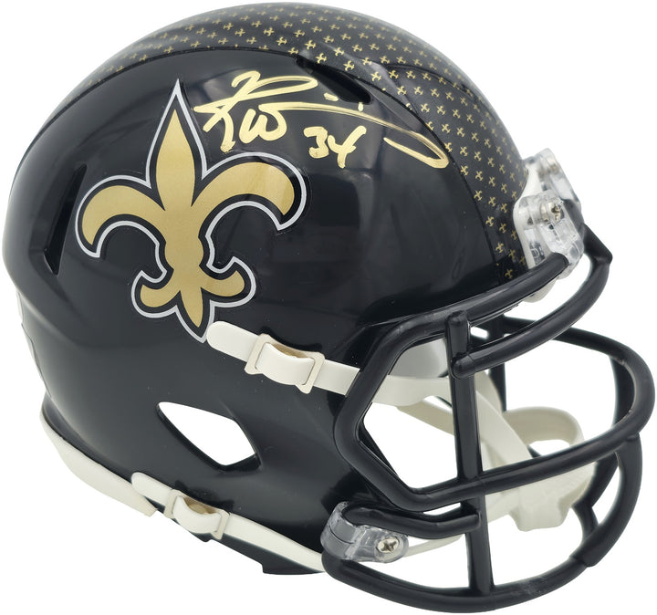 Ricky Williams Signed New Orleans Saints 2022 Alternate Speed Mini Helmet JSA