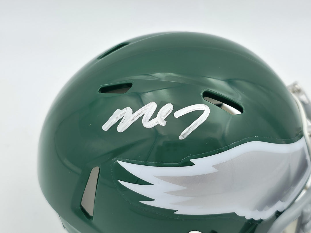 Michael Vick Auto Eagles 1974-95 Throwback Kelly Green Speed Mini Helmet Beckett