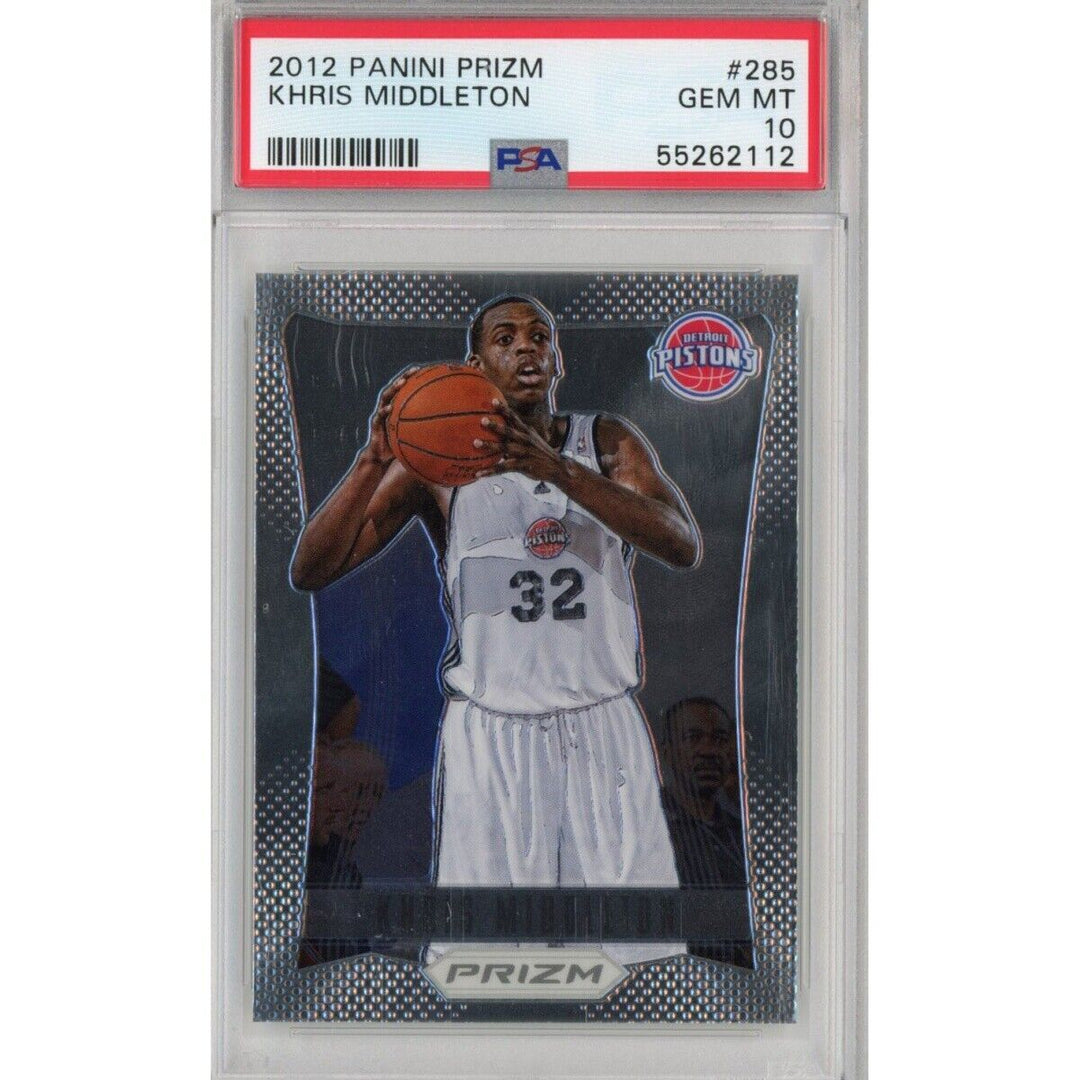 Graded 2012-13 Panini Prizm KHRIS MIDDLETON #285 Rookie Basketball Card PSA 10