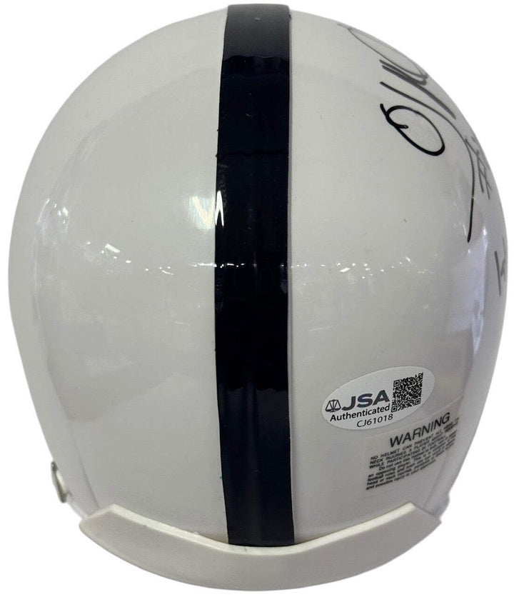 OJ McDuffie Autographed Penn State University Mini Helmet (JSA)