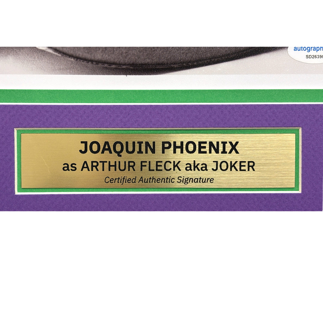 Joaquin Phoenix Autographed Joker 8x10 Photo Framed Collage JSA COA Signed