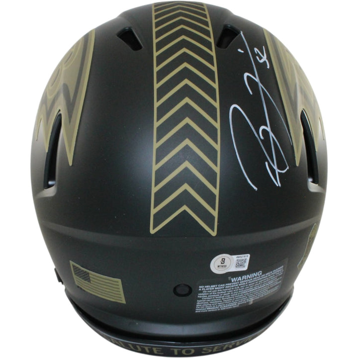Ray Lewis Autographed Baltimore Ravens Pro 25 STS Helmet Beckett Witness 56169