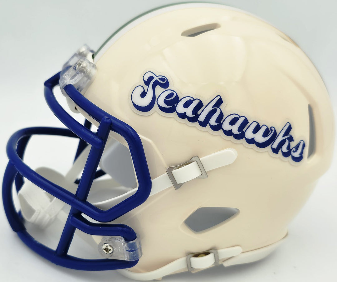 Zach Charbonnet Signed Seattle Seahawks Cream Retro Speed Mini Helmet MCS Holo