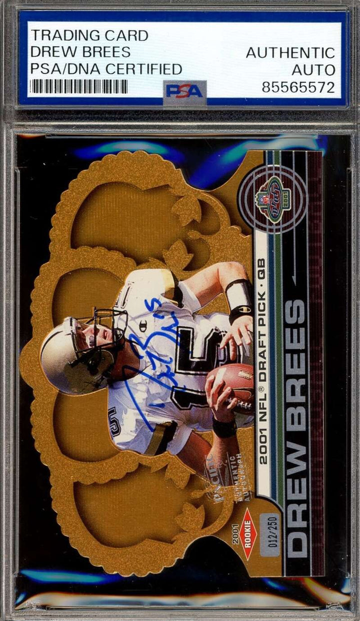 Drew Brees PSA DNA Signed 2001 Pacific Rookie 12/250 Autograph