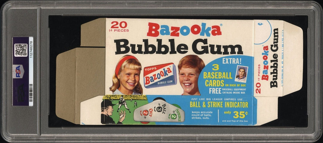 1966 Bazooka Complete Box Sandy Koufax/Frank Howard/Horton - PSA Graded 4 VG-EX