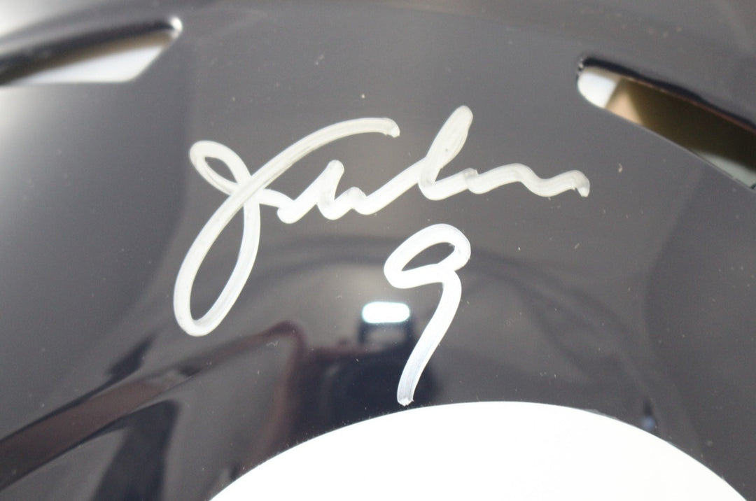 Jim McMahon Autographed Chicago Bears Authentic TB Helmet Beckett Witness 55377