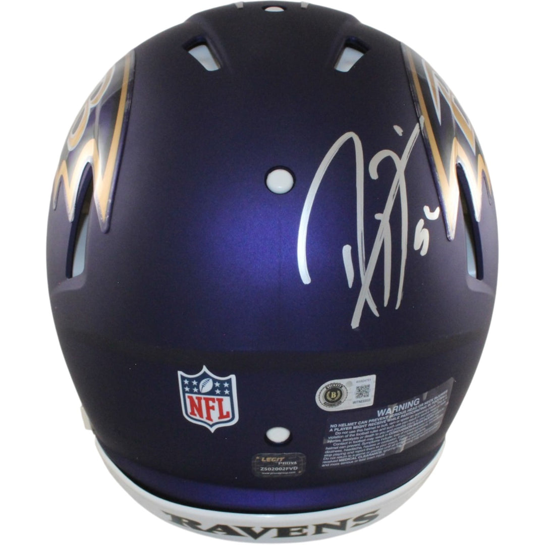 Ray Lewis Signed Baltimore Ravens Authentic 2026 ALT #1 Helmet Beckett WIT 57521