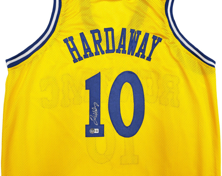 Golden State Warriors Tim Hardaway Autographed Signed Yellow Jersey Beckett Wit