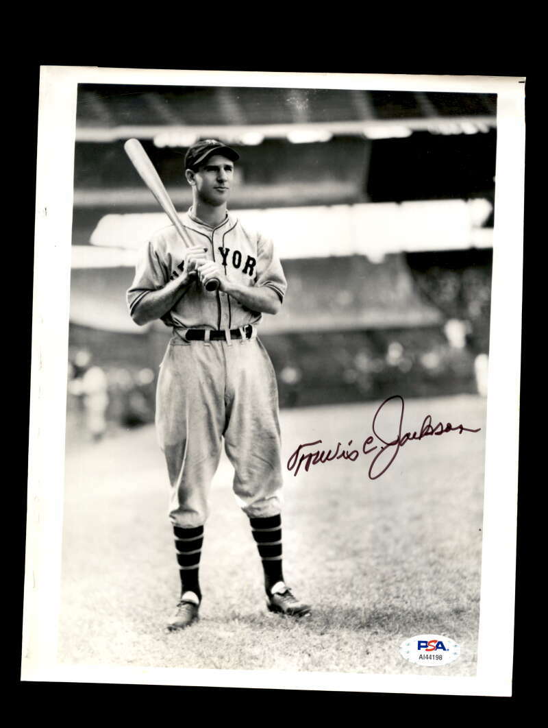 Travis Jackson PSA DNA Coa Hand Signed 8x10 Photo Autograph
