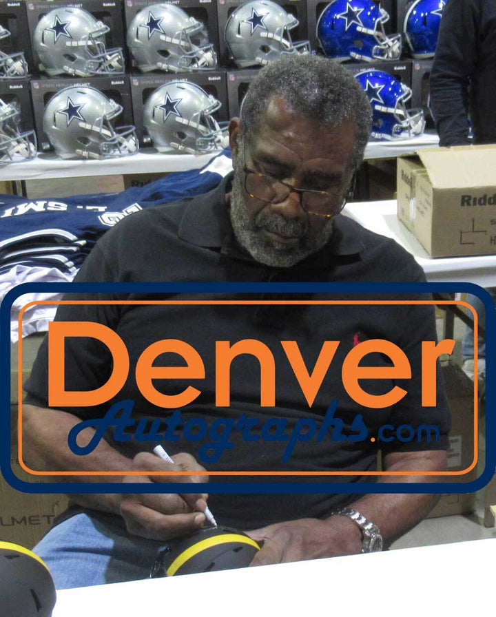 Joe Greene Autographed Pittsburgh Steelers Eclipse Mini Helmet Beckett 38882