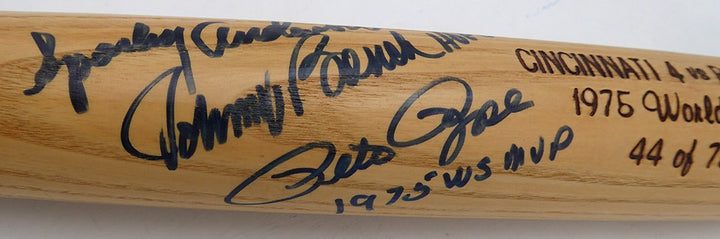 Johnny Bench, Pete Rose & Sparky Anderson Auto L Slugger Bat Reds Beckett