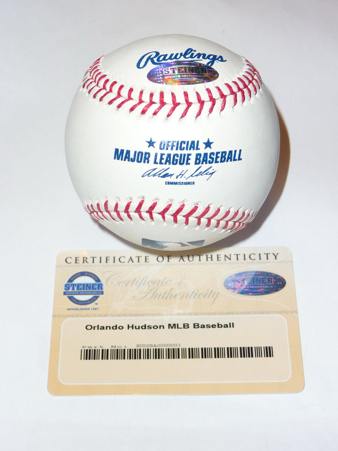 ORLANDO HUDSON SIGNED BASEBALL BLUE JAYS D'BACKS DODGERS TWINS PADRES SOX AUTO