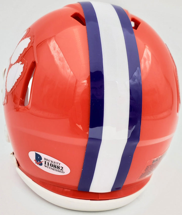 Deshaun Watson Signed Clemson Tigers Orange Speed Mini Helmet Beckett BAS