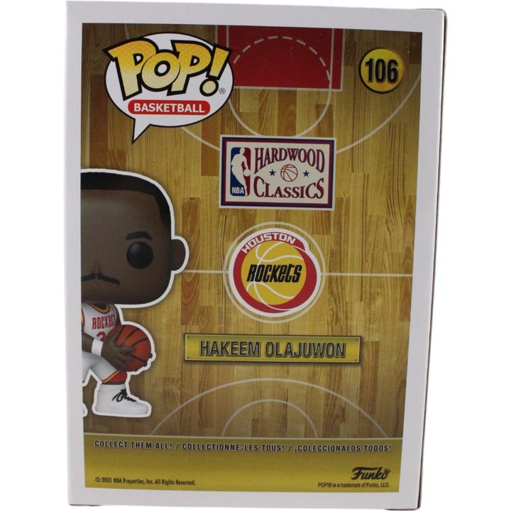 Hakeem Olajuwon Autographed Houtson Rockets Funko Pop! #106 Beckett 50341