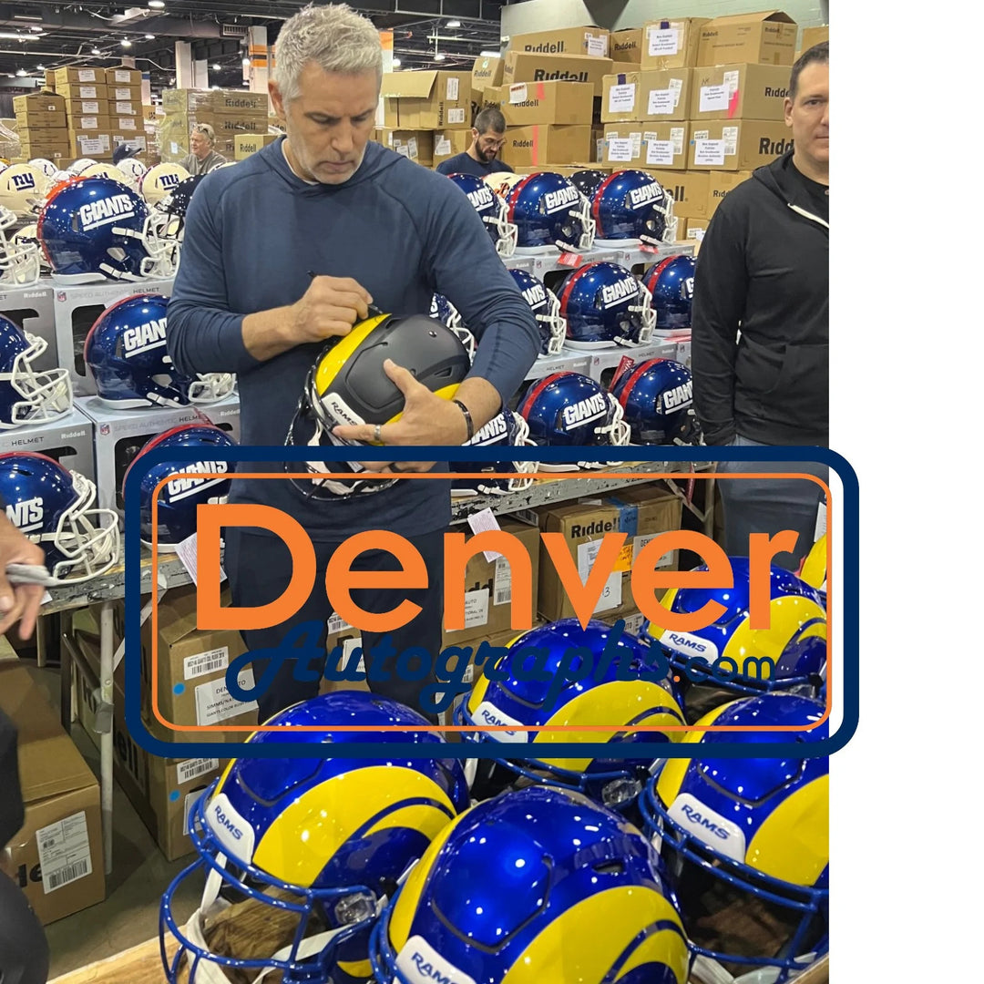 Warner Holt Faulk Bruce Signed Los Angeles Rams SpeedFlex Rival Helmet BAS 58492