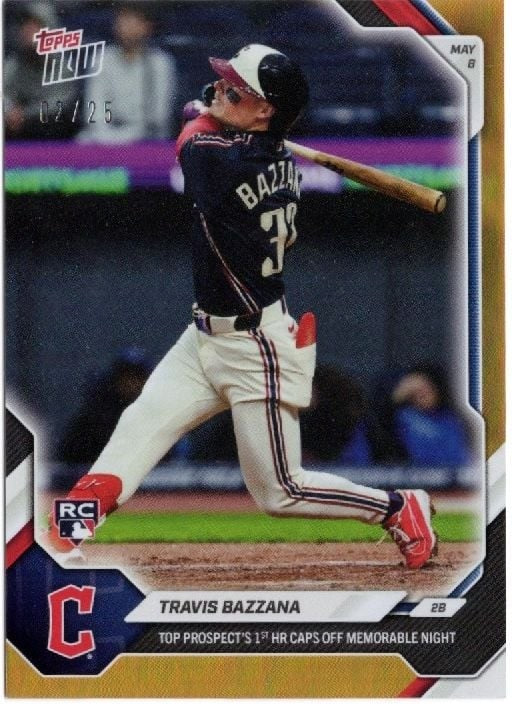 2026 Topps Now Travis Bazzana #176 Orange Foil /25 Rookie RC Baseball Card