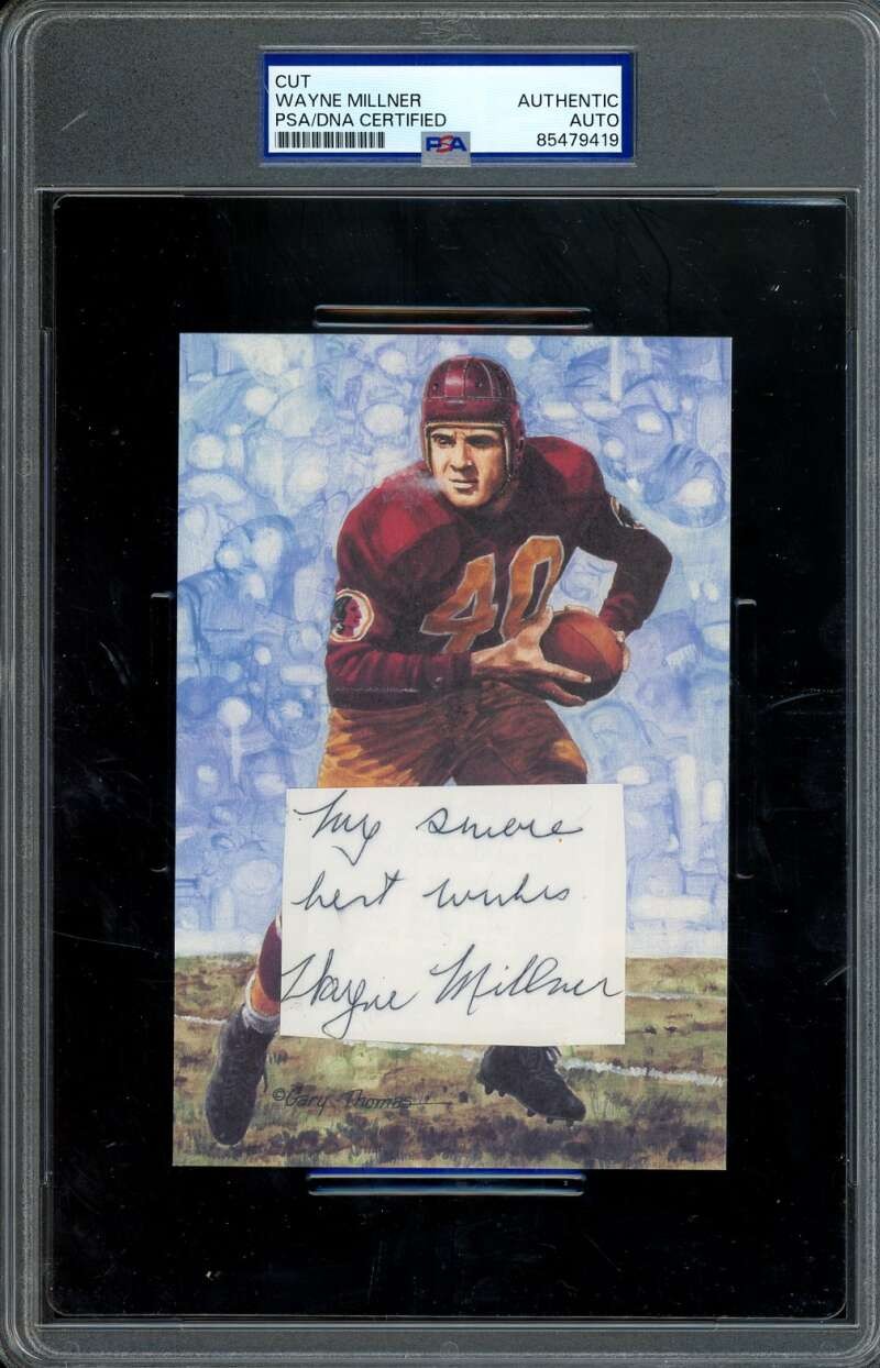 Wayne Millner PSA DNA Signed Goal Line Art Card Cut GLAC Autograph