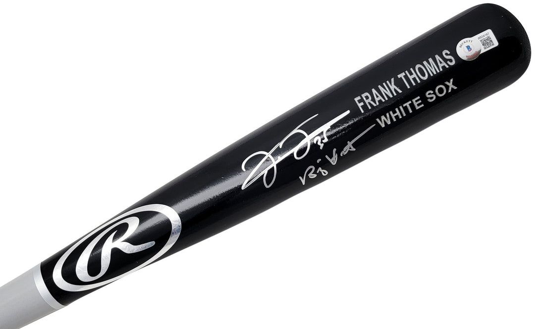 Frank Thomas Auto Black Grey Rawlings Game Model Bat White Sox Big Hurt Beckett