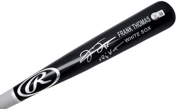 Frank Thomas Auto Black Grey Rawlings Game Model Bat White Sox Big Hurt Beckett