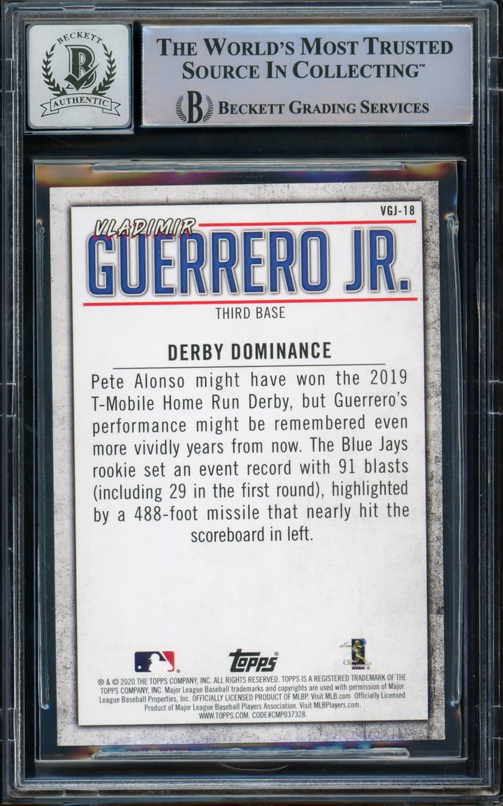 Vladimir Guerrero Jr. Signed 2020 Topps Highlights Card VGJ-18 Sig 10 Beckett
